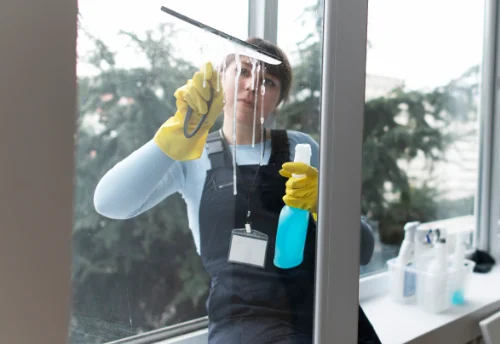 Nettoyage de vitres intérieures et extérieures à la Ferrière